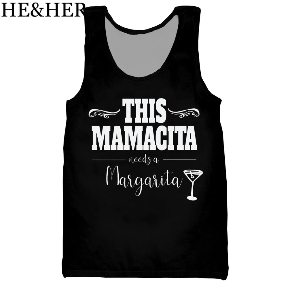 Новая мода Mamacita нужна Маргарита 3D напечатаны унисекс майка для мужчин и женщин крутая летняя майка для работы мужские женские топы