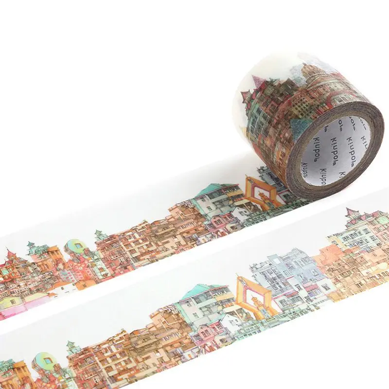 Creative Colorful City Story Theme Washi Tape 40mm*10M DIY Decoration