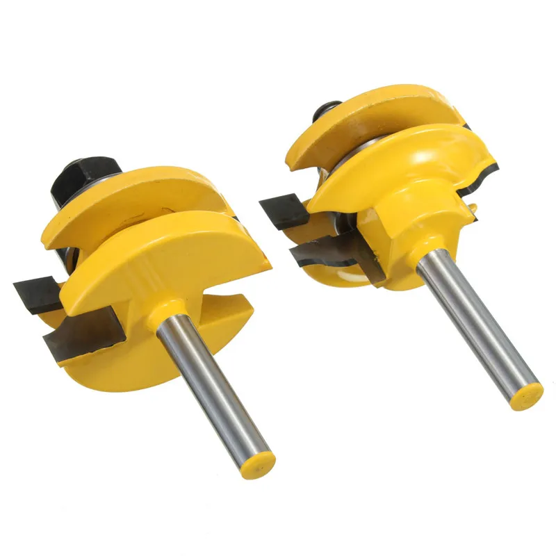 

2Pcs/set Rail And Stile Wood Router Bit Set Standard Ogee1/4 Inch Shank Woodworking Chisel Cutter Power Tool Kit Top Quality