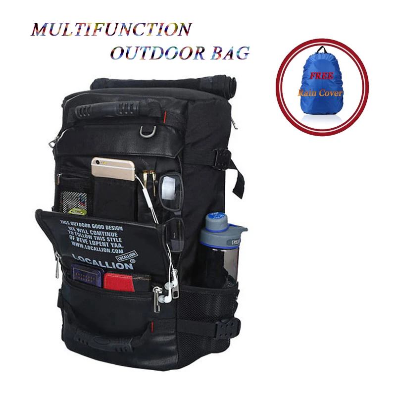 

Hot sell 45L Multifunction Climbing Cycling Backpacks Sports Mountaineering Bag Rucksack Water-proof Travel Bag free Rain cover