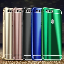 Новый Honor8 модные яркие блестящие Алюминиевый металлический каркас PC задняя крышка Жесткий чехол для Huawei Honor 8