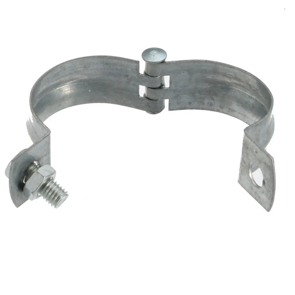 5pcs Hose Clamps Iron Zinc Plated Clamp Silver Tone for 48mm Outer Dia Tube Pipe To Wires Cables