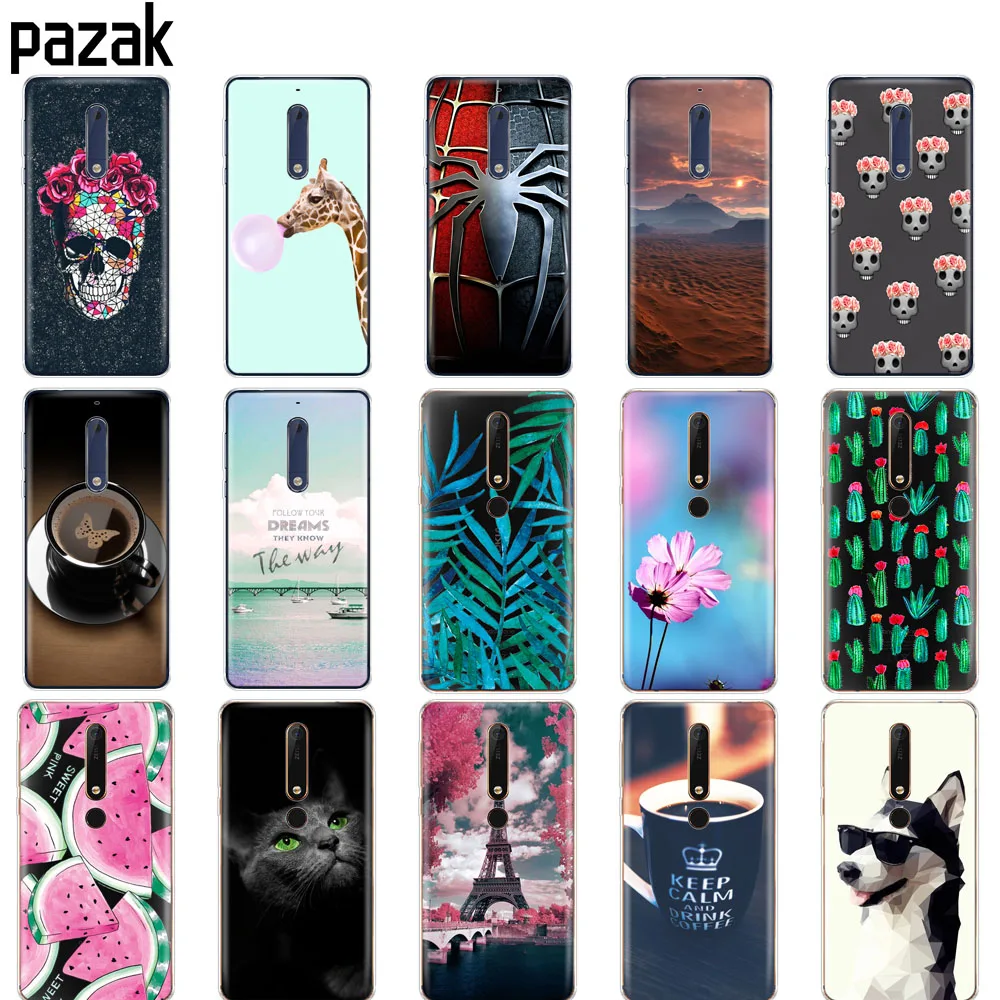 

Silicon case for Nokia 1 2 2.1 3 3.1 5 5.1 plus 2018 case soft tpu back cover 360 full protective Coque bumper housing clear