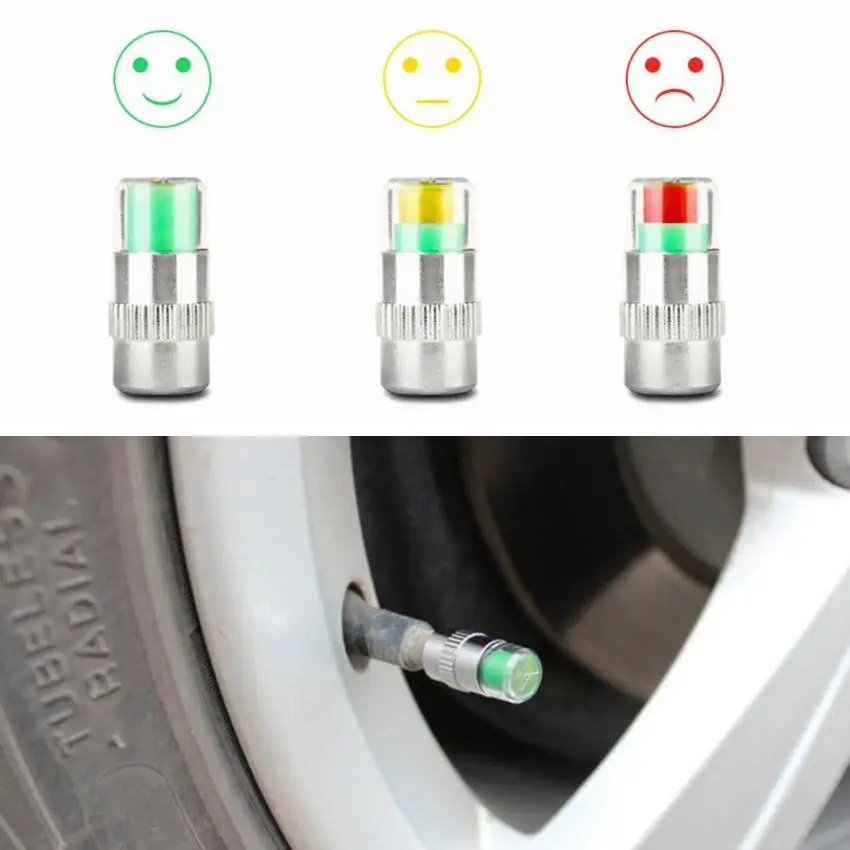 

4pcs Car Tire Air Pressure Valve Stem Caps Sensor Indicator For Dodge Journey Juvc Charger Durango Cbliber Sxt Dart