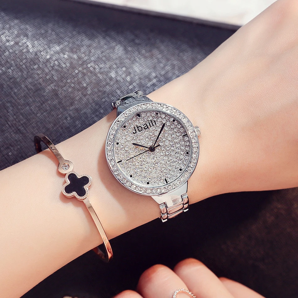 

New Shining Crystal dial women watches gift Box Fashion Steel Rhinestone Bracelet Watch Ladies Feminino Relojes Montre Femme