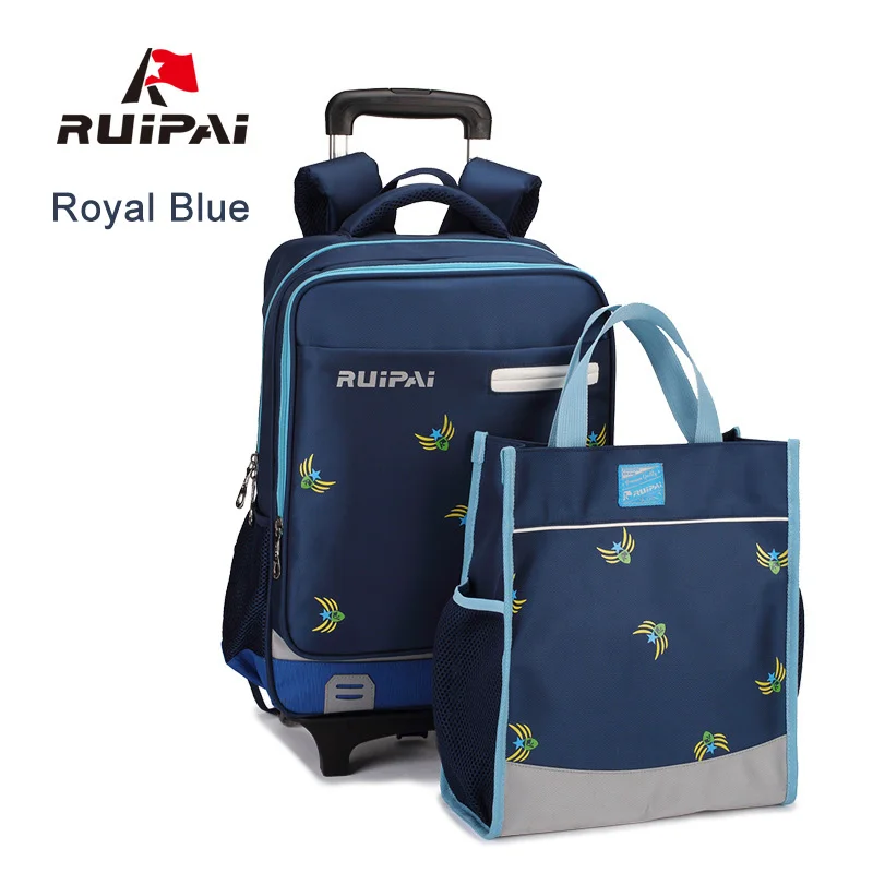 

RUIPAI Kids School Bags Drawbars Stair Trolley School Bag Backpack With Wheel Waterproof Schoolbags For Students Mochila Bags