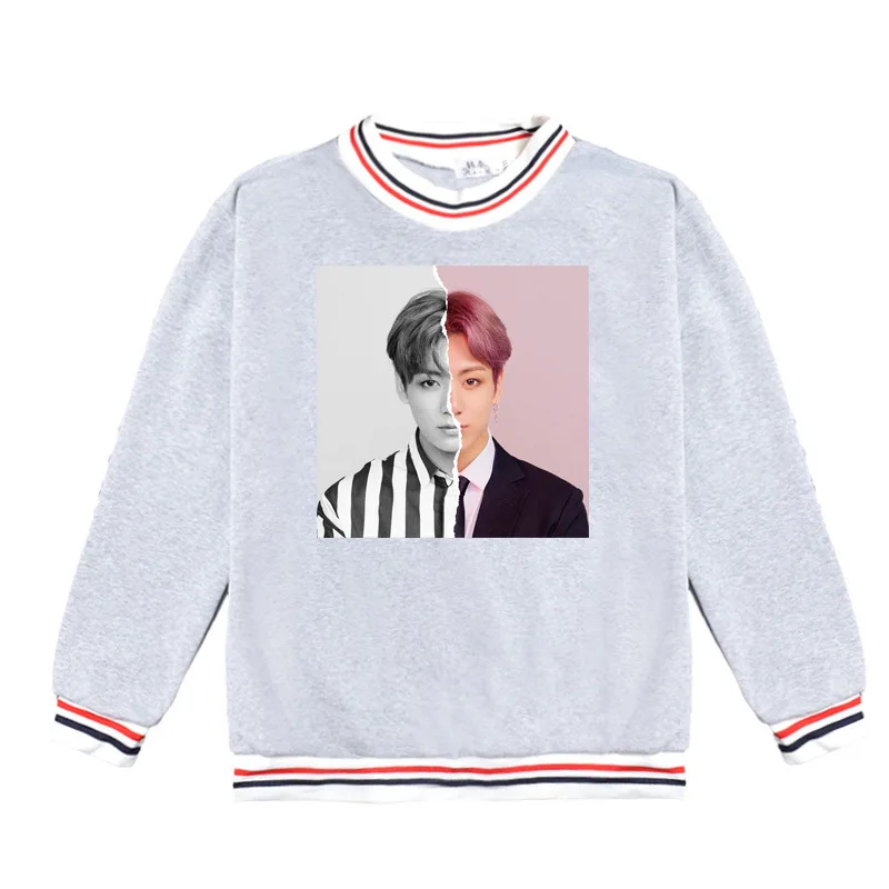 BTS Gray hoodies Bangtan Boys round neck sweatshirt bottom pullovers long-sleeve sweatshirt kpop Korean spring men women clothes BTS Gray hoodies Bangtan Boys round neck sweatshirt bottom pullovers long-sleeve sweatshirt kpop Korean spring men women clothes
