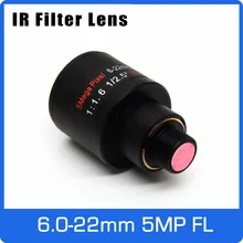5Megapixel Varifocal Lens With IR Filter 6 22mm M12 Mount 1 2 5 inch Manual Focus