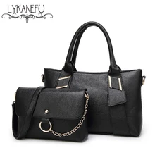 Lykanefu marca 2 sets bolso de las mujeres bolsa de asas de las señoras bolsos de hombro precio al por mayor de las mujeres del monedero del bolso bolsas feminina 2017