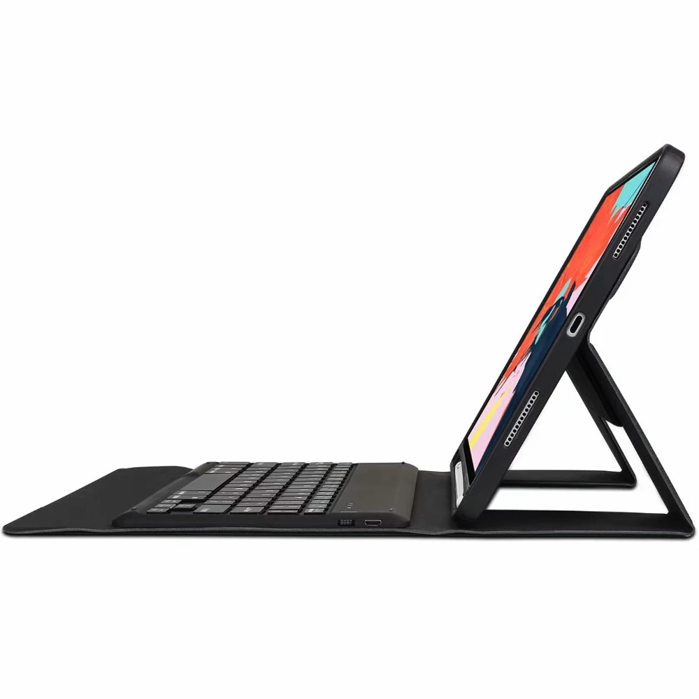 Ультра тонкий беспроводной Bluetooth клавиатура Folio Stand Роскошный кожаный чехол для