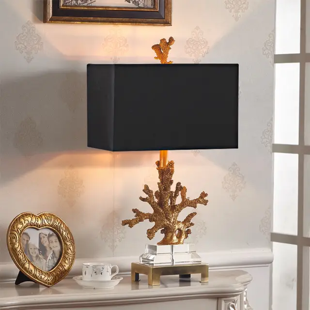 Modern Luxury Led Table Lamp Designer S Light Golden Coral Desk