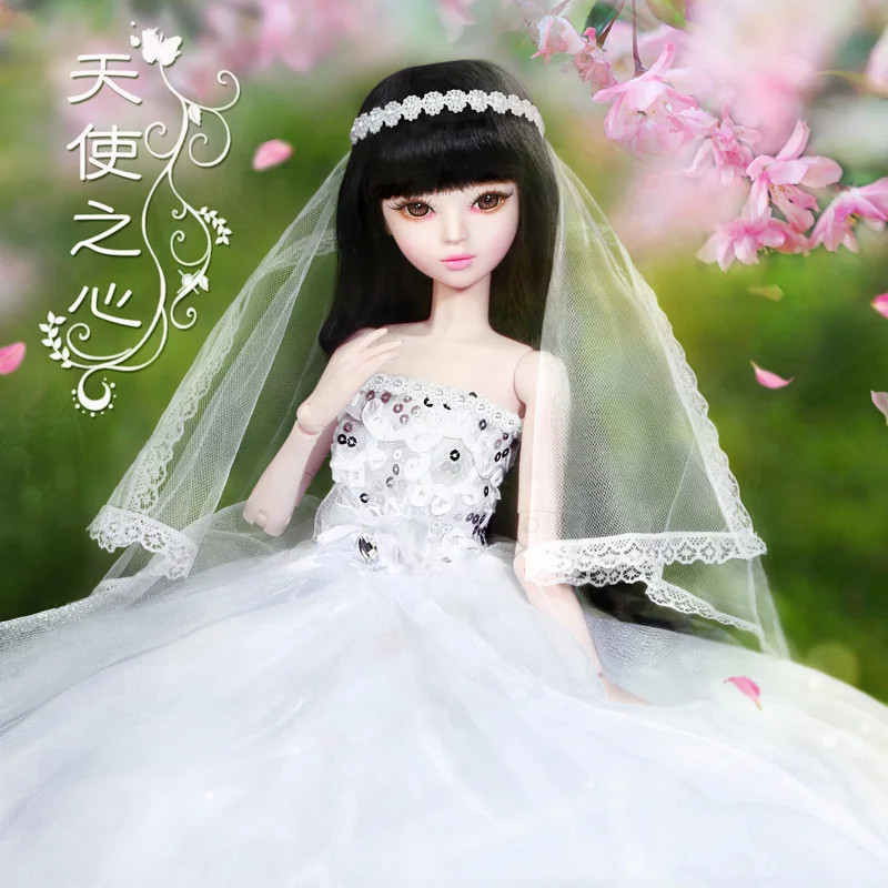 60 см длинное платье для верховой езды куклы невесты ручная работа 1/3 Bjd кукла