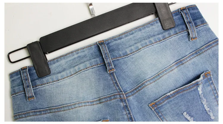 2017 Europe and the United States new women stretch loose jeans women trousers color flowers 3D stereo embroidery holes jeans (16)