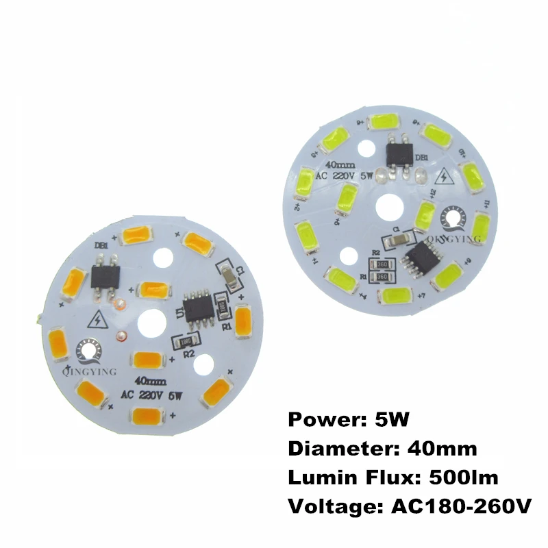 100 шт. 5730 SMD PCB AC 220 В прямое подключение 3 Вт 5 Вт 7 Вт 10 Вт 12 Вт 15 Вт 18 Вт 24 Вт нет необходимости драйвер алюминиевая ламповая панель