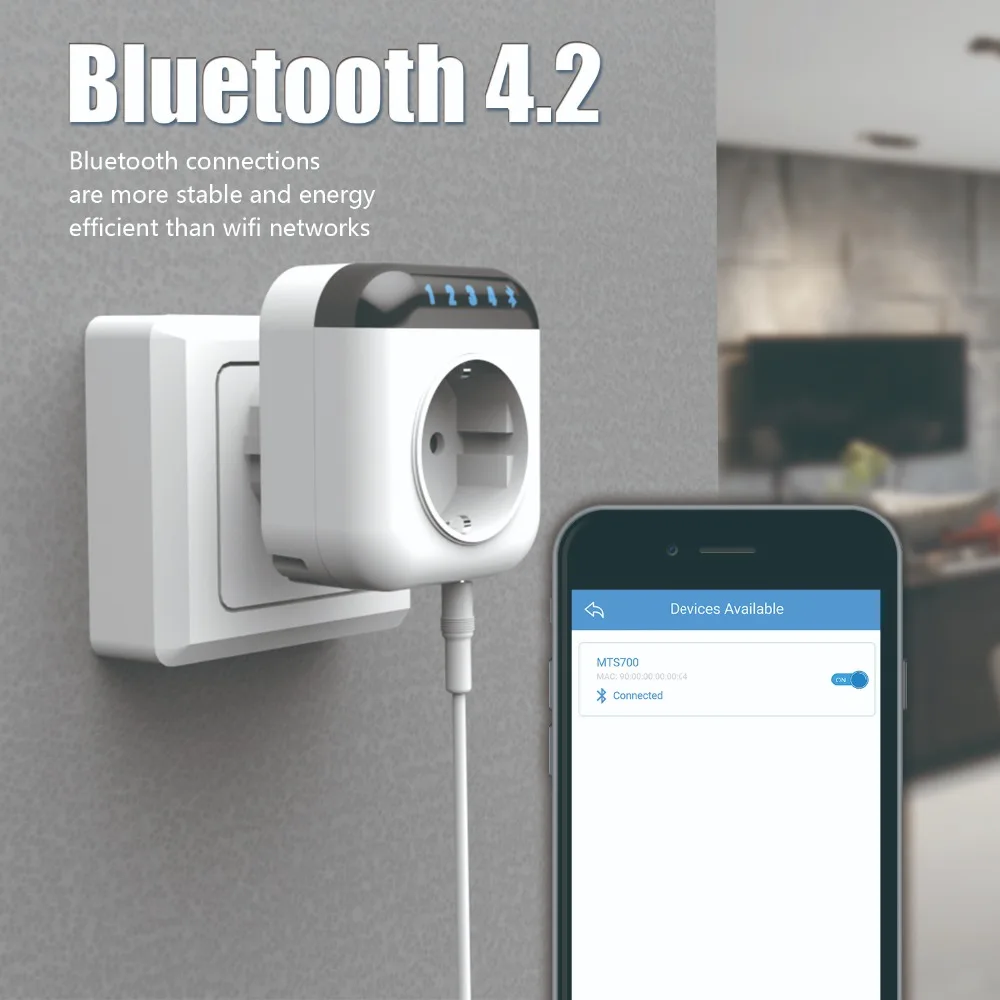 

Nashone Smart Socket 3680W 16A Bluetooth Wireless Switch for Android & IOS Smart Home Automation Modules With Temperature Sensor
