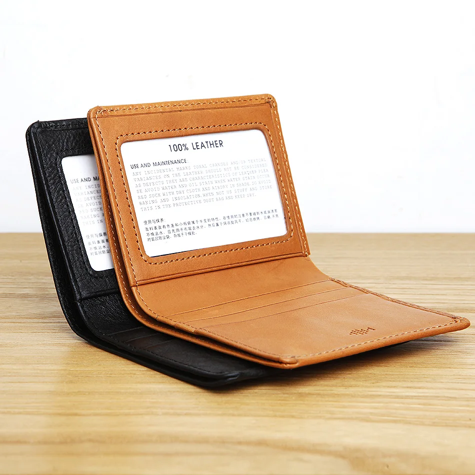LANSPACE Cow Leather Men s Wallet Original Design Slim Wallet Brand