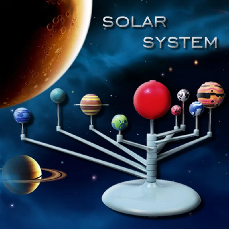 3D Solar System Celestial Model Kit School Teaching Aids for Kids DIY Toy 