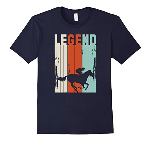 خمر الحصان Racinger تي شيرت أسطورة المحملة الحصان الفارس قميص مضحك الملابس عارضة قصيرة الأكمام قمصان الصيف بلوزات مستديرة العنق