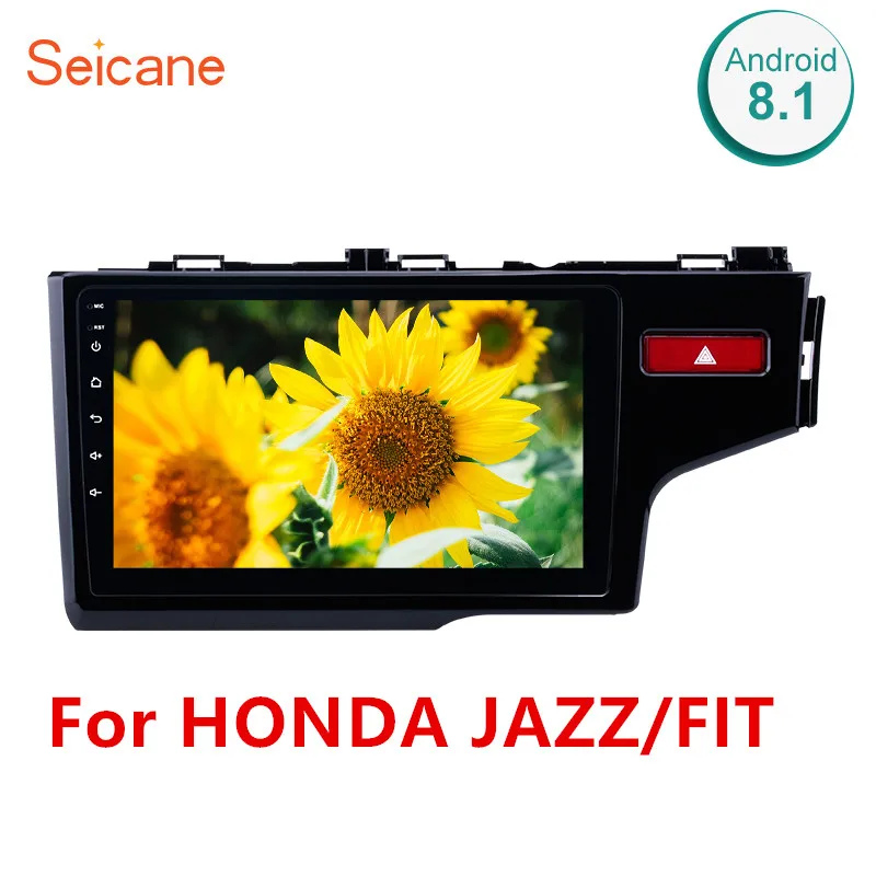 Seicane 2Din Android 8,1 10,1 дюймов gps Автомобильный мультимедийный плеер для HONDA JAZZ/FIT(RHD) поддержка управления рулевым колесом