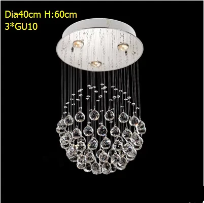 

2015 New designs luxury circle crystal staircase pendant lamp dia 40/50/60cm crystal 40W bulbs GU10 crystal stair lamp