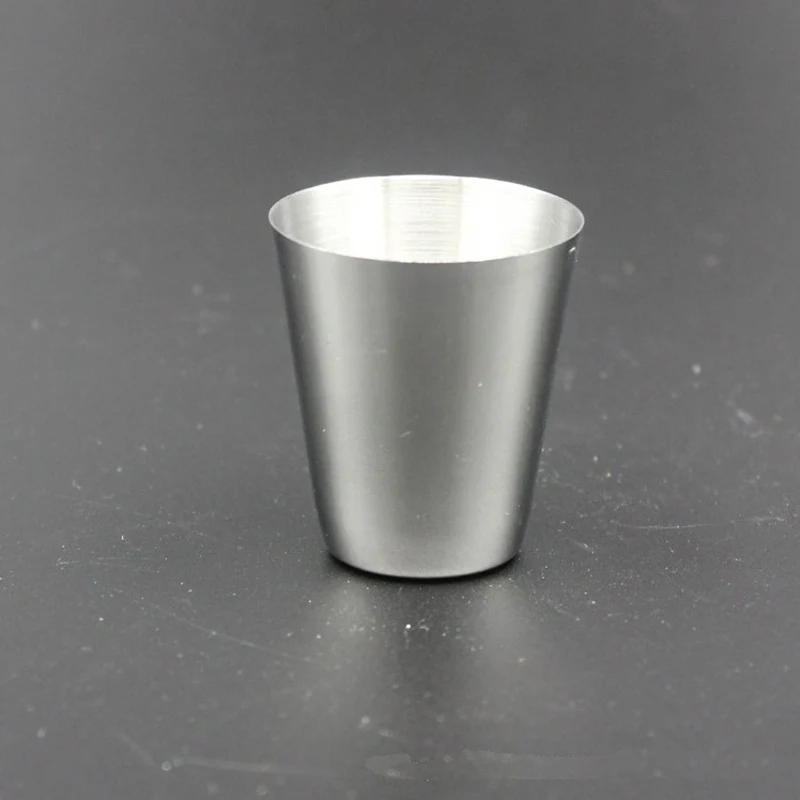 Shot Glasses 4pcs/set 30ml Mini Stainless Steel Wine Drinking Glasses With Leather Cover Bag Barware Portable Outdoor