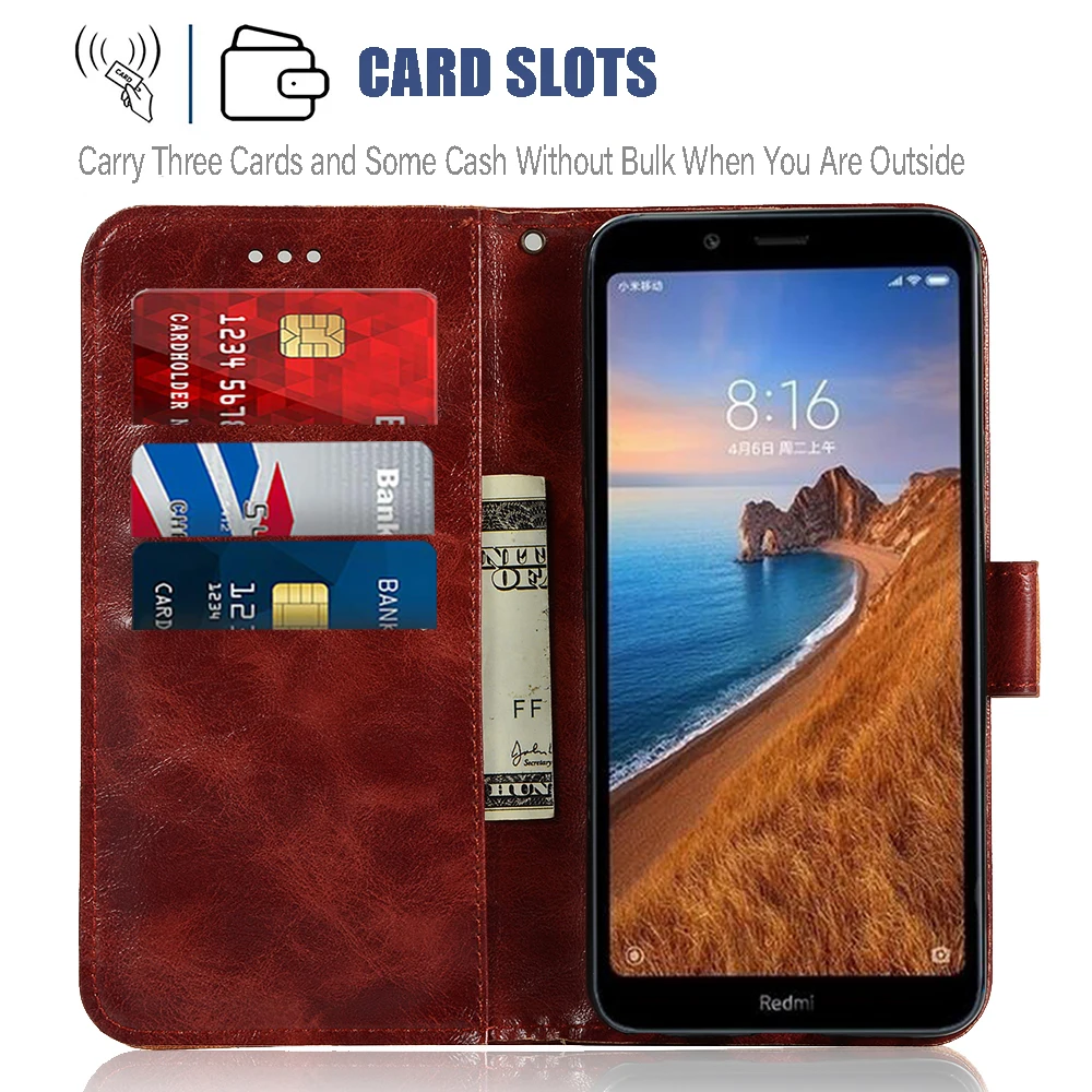 Magnet Flip Wallet Book Shockproof Phone Case Leather Cover On For Xiaomi Redmi 7A 7 A Redmi7A Redmi7 Global 3 16/32/64 GB Xiomi