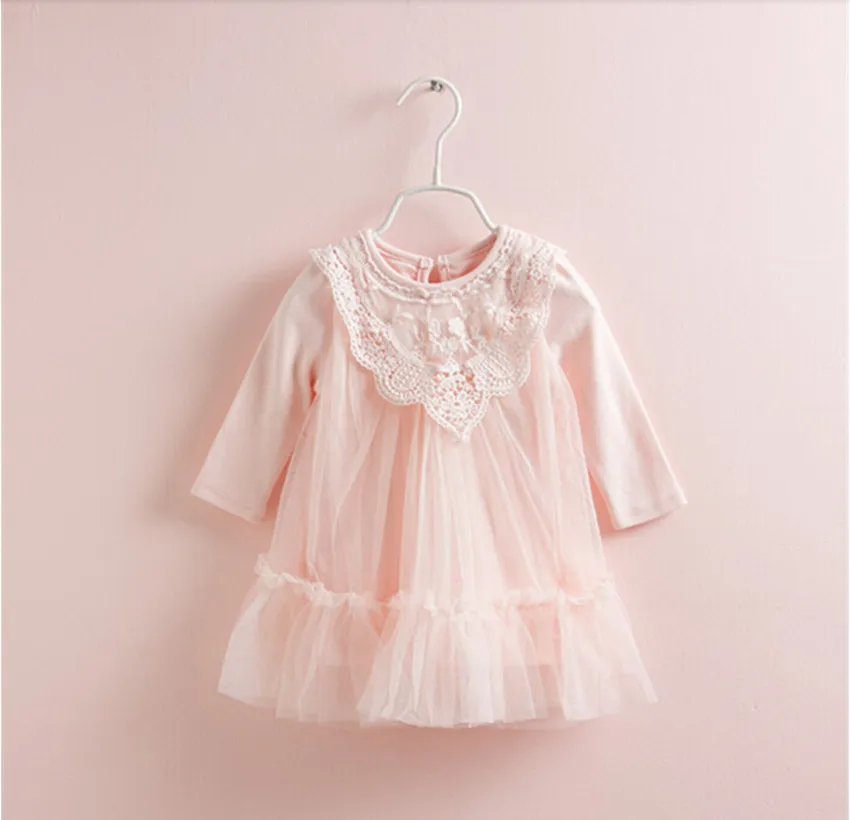 Wholesale 5pcs/lot Baby Long Sleeve Dress Baby Girls Clothing Ball Gown
