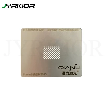

Jyrkior for iPhone X 8 Plus 8 NAND NVME EMMC IC Chip BGA Reballing Stencil Plant Tin Steel Net