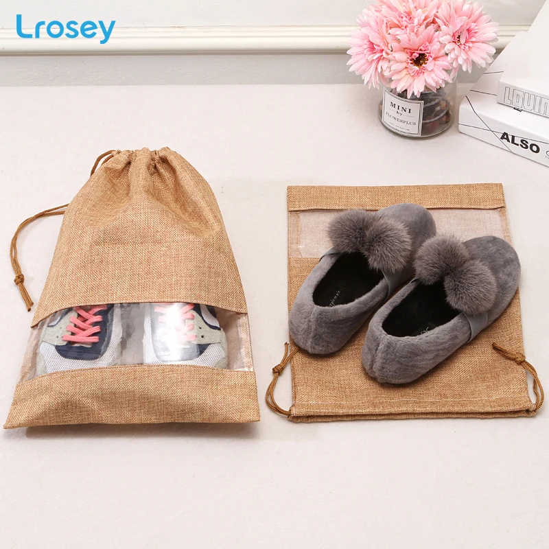 2019 NEW Shoes Storage Bag Travel Bag Portable Drawstring Beam Port Shoe Dust Covers Home Storage Waterproof Non-Woven Organizer