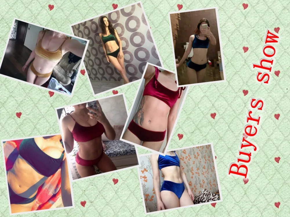 Бархатное Бразильское бикини, сексуальный купальник, Одноцветный женский купальник, бикини с пуш-ап, бикини, набор бикини, купальный костюм, Maillot De Bain