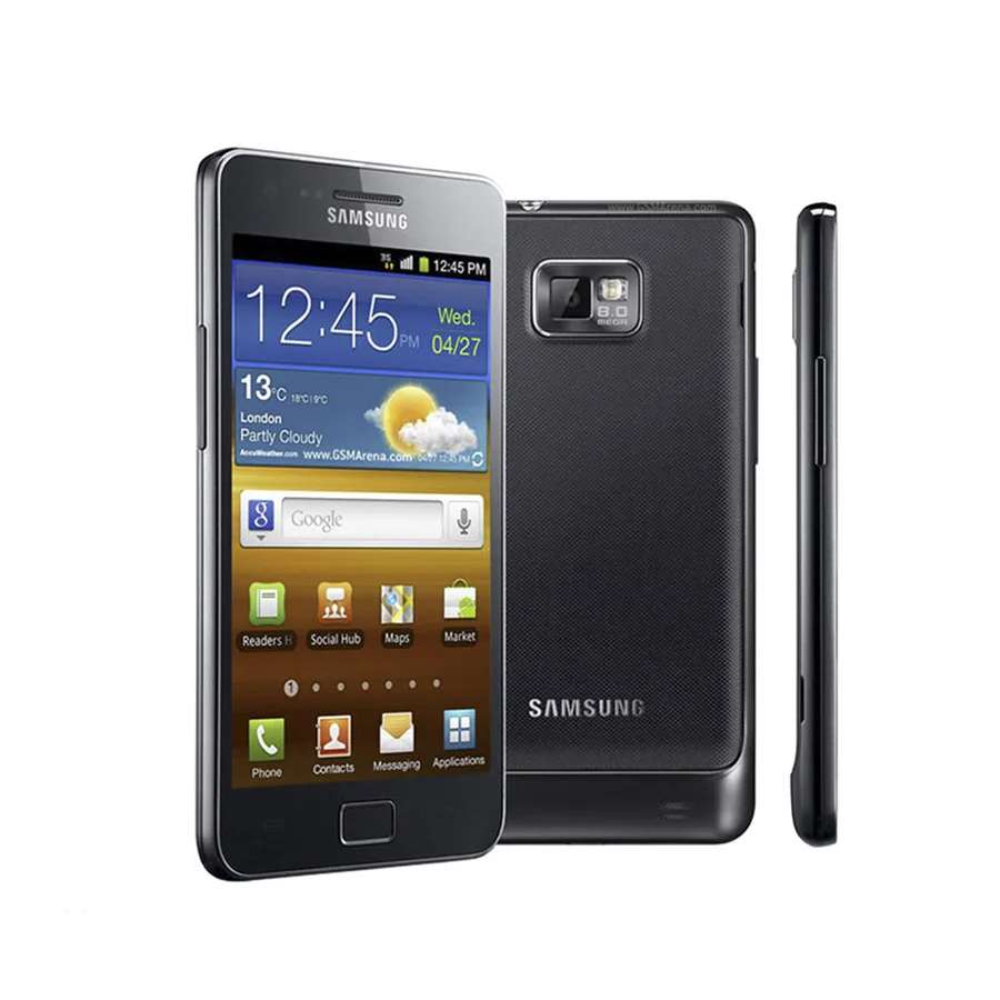 Unlocked Samsung GALAXY S2 I9100 Android 2.3 Wi Fi GPS 8.0MP camera Core 4.3refurbished cell 