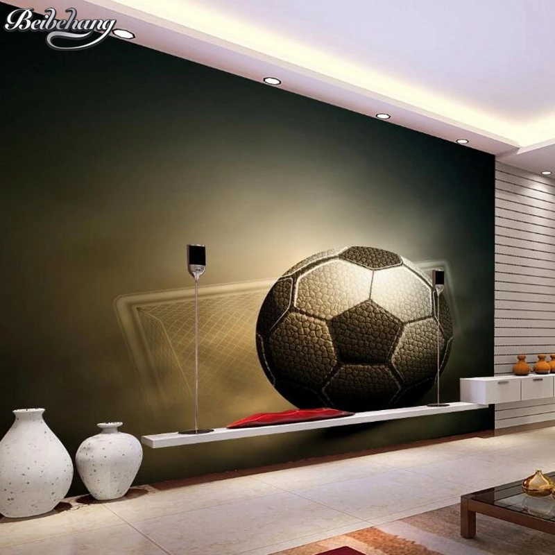 beibehang 3d football wallpaper sport photos wallpaper living room