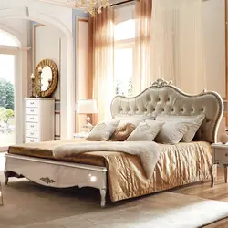Европейский стиль белый двойной Спальня, 1,8 Спальня, высокая хранения кровать