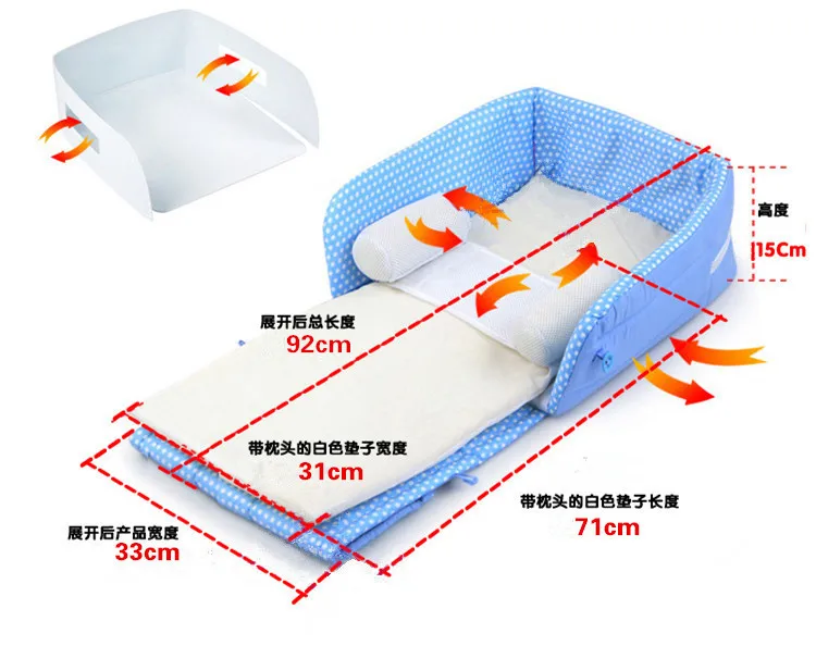 Детская кроватка для путешествий 0-6 м, складная кровать, сумка для сна для младенцев, многофункциональная детская кроватка, Детская сумка для пеленки, кроватки
