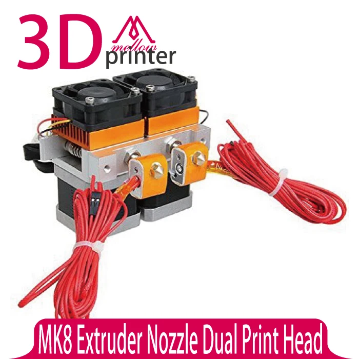 3D Printer Head Latest Upgrade MK8 Extruder Nozzle 0.4mm Dual Print Head Makerbot For 3D Printer 3D Printer Head Latest Upgrade MK8 Extruder Nozzle 0.4mm Dual Print Head Makerbot For 3D Printer