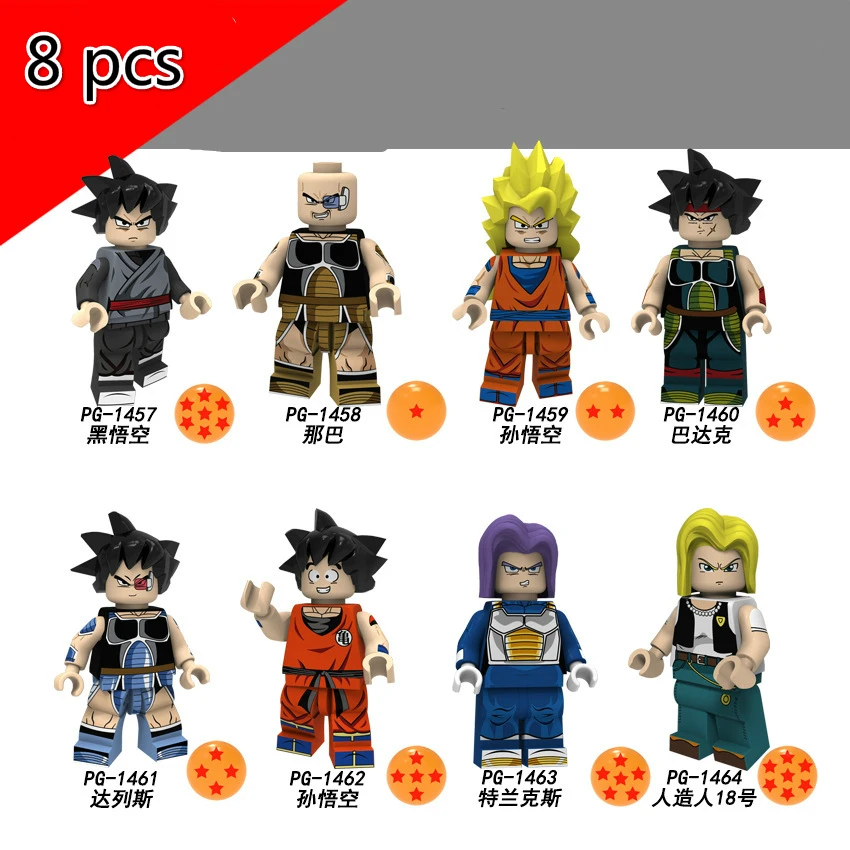 

8pcs Ninja Ninjagoes Motorcycle Kai LegoINGlys NinjagoINGly Lepin Models Building Toys Action Figures Dragon Ball Saiyan Doll