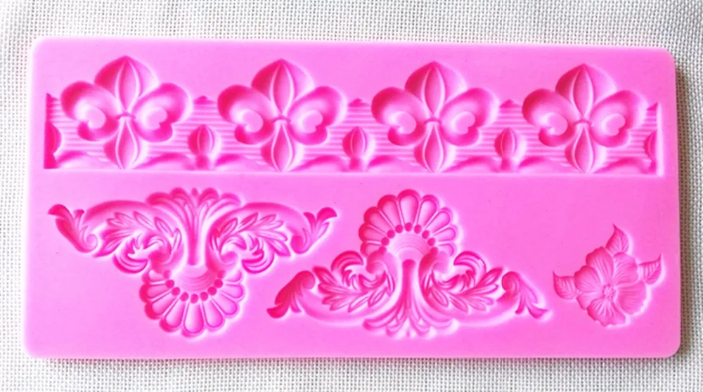 

MXF003 Flower Pattern Lace Mold Silicone Sugar Mold Cake Brim Decoration Mold Kitchenware DIY Tool