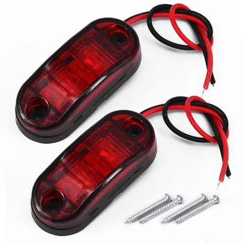 

2Pcs Red LED 12~24V Turning Signal Lights Side Light for Truck Car Truck Red Set