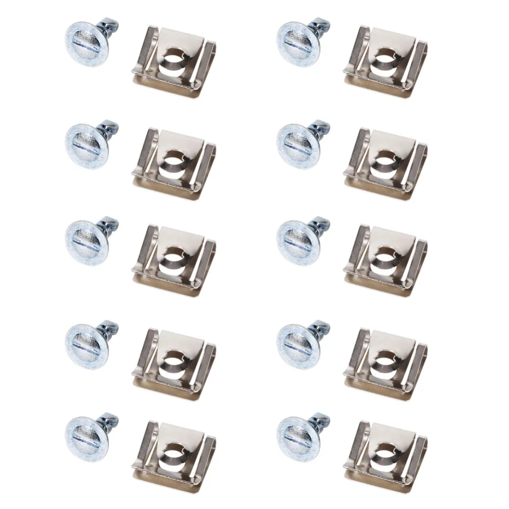 Undertray Clips 10x Under Engine Cover Screw Undertray Metal Clips For 8D0805121