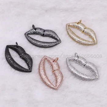 

Fashion Kiss pendant micro pave Cubic Zircon pendant High quality Mix color metal pendant fashion jewelry gift to lady 3456