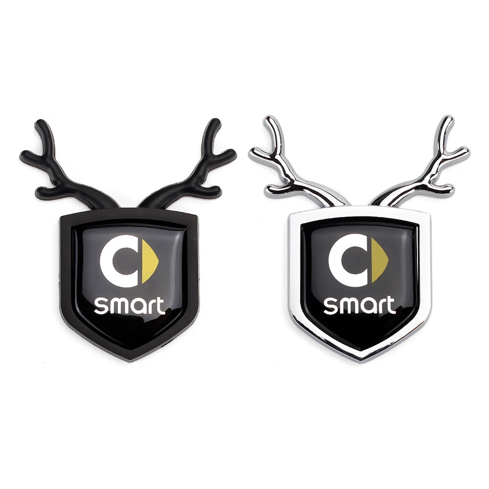 1 шт. автомобильный значок с рогами для Smart Fortwo 450 453 Forfour Forspeed Forstars Brabus пластиковая
