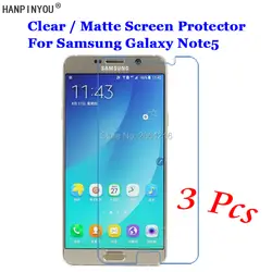 3 шт./лот для Samsung Galaxy Note5 N9200 5,7 "HD Ясно/с антибликовым покрытием матовый Передняя защитная сенсорный фильм защита кожи