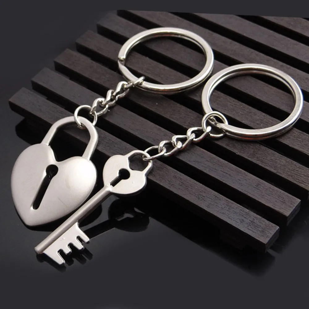 

OTOKY 2018 Hot Sale 1PC Concentric lock Key Couple Key Chain Keyring Lover Gift Valentine's Day Apr12