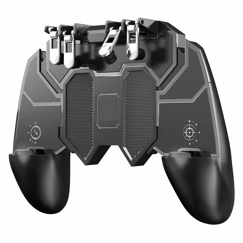 

Six Finger All-in-One Mobile Game Controller AK66 Free Gaming Fire Key Button Joystick Gamepad L1 R1 Trigger for PUBG For IPhone