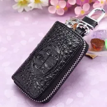 Унисекс высокое качество Автомобильный держатель для ключей модная коровья кожа крокодиловый узор ключи сумка Портативная молния мужские ключи кошельки