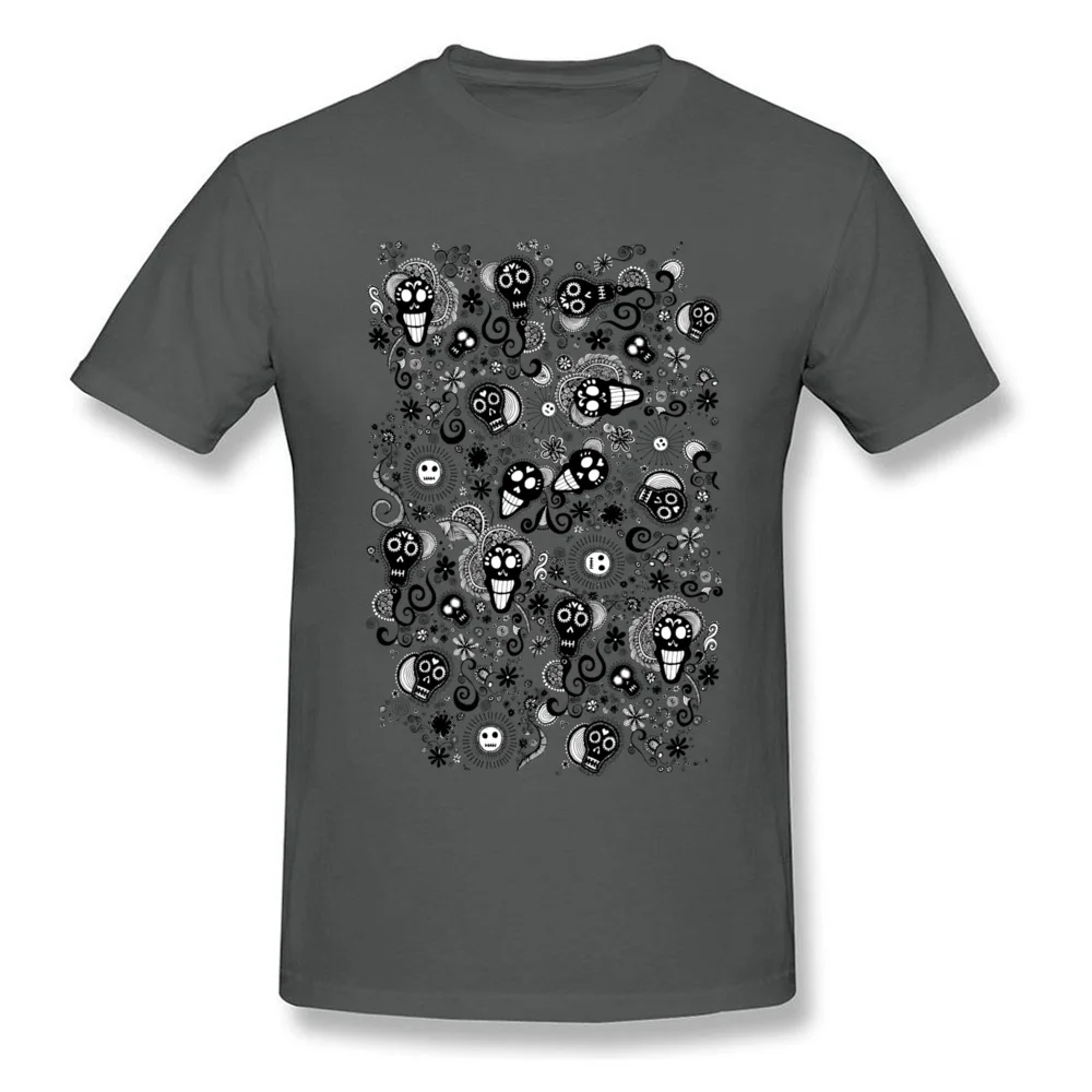 Design Birthday Summer Fall Cotton Fabric Round Collar Mens Tees Europe Clothing Shirt 2018 New Fashion Short Sleeve T Shirts Happy Mexican Day of the Dead carbon
