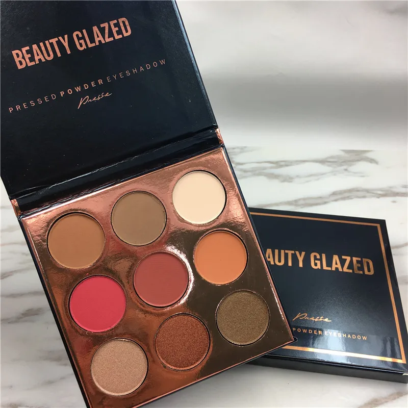

Beauty Glazed Makeup Shimmer Bronze Burgundy Color Eyeshadows Highlighter Matte Pearlescent Eye shadow Palette Cosmetic TSLM2