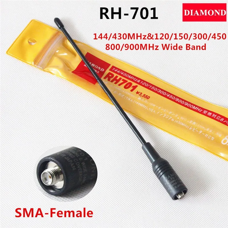 RH701 SMA-Female/Male/BNC 144/430 МГц двухдиапазонная антенна для BaoFeng Kenwood TYT WOUXU двухстороннее