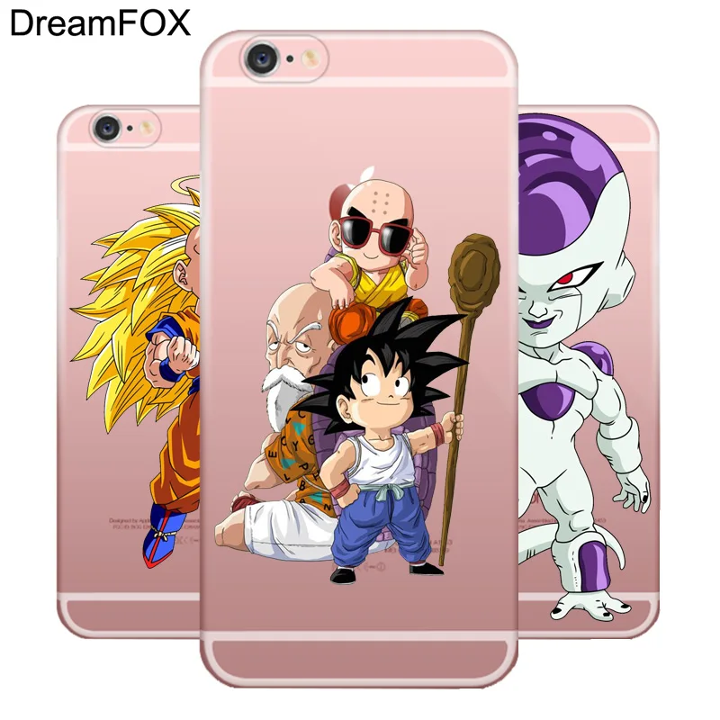 Kopen DREAMFOX L033 Dragon Ball Goku Zachte TPU Silicone Case Cover Voor Apple iPhone X XR XS Max 8 7 6 6 s Plus 5 5 s SE 5C 4 4 s