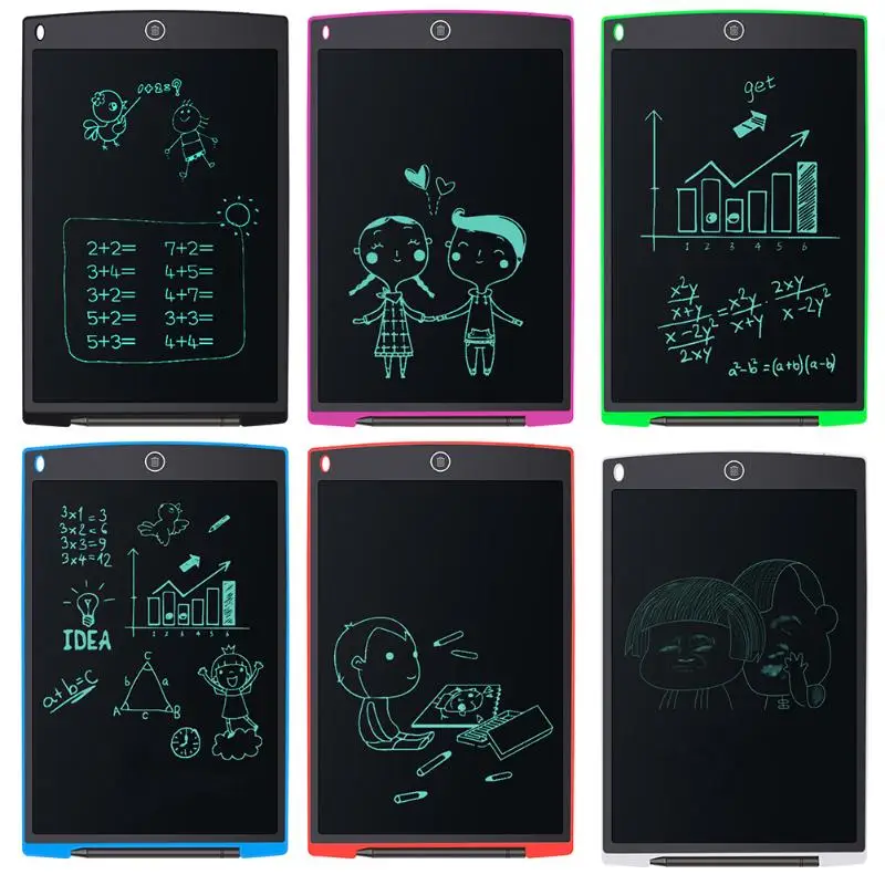 

12inch Portable Smart LCD Writing Tablet Digital Handwriting Drawing Pad Graphic Board Notepad with button cell for school kids